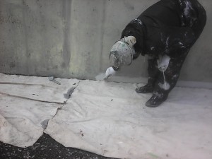 モンパレA・B・C棟　擁壁塗装工事 002